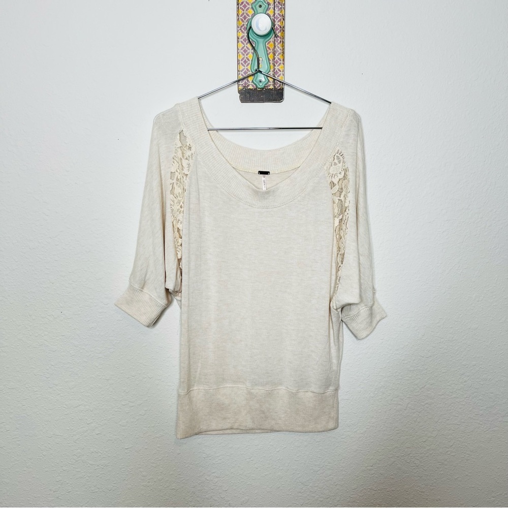 Poof Y2K cream lace top